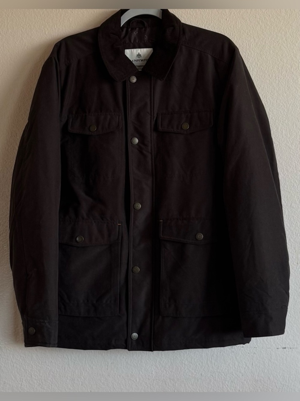 RAINFOREST Men's Dark Brown Field Jacket with Utility Pockets, Sz Small. NWOT - Picture 3 of 10